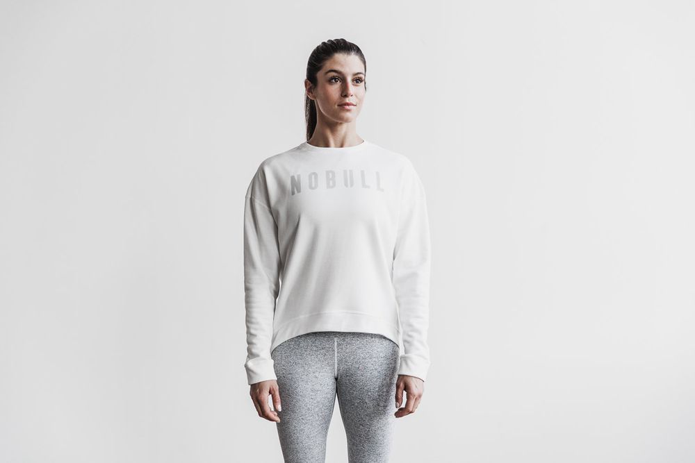 Sweats NOBULL Femme Blanche - NOBULL Crew,France (7846-XEMLZ)